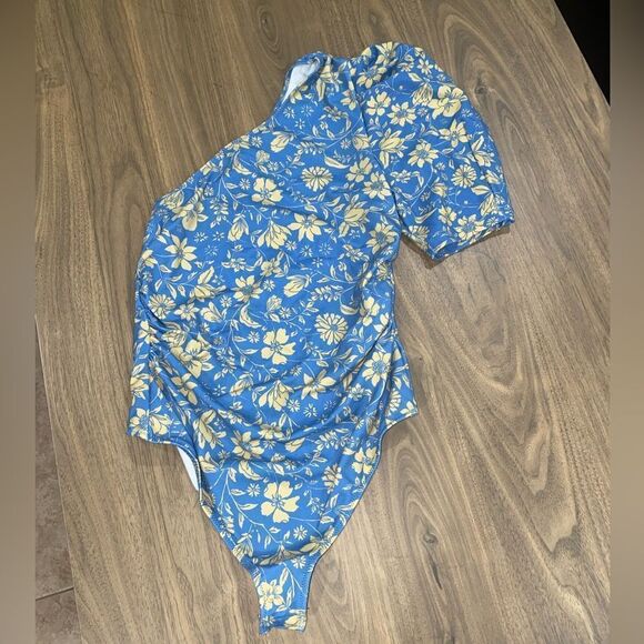 Free People Somethin Bout You Bodysuit in Petal Combo - Picture 3 of 9